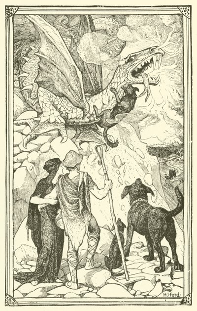 Tři psi (rytina) od Henry Justice Ford