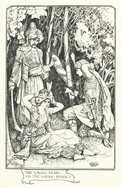 Špatné hlavy na špatných tělech (rytina) od Henry Justice Ford