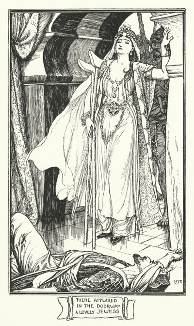 Ve dveřích se objevila krásná židovka (rytina) od Henry Justice Ford