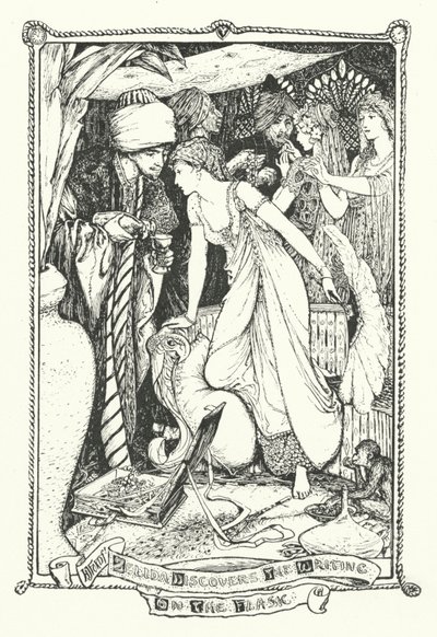 Zelida objevuje písmo na baňce (rytina) od Henry Justice Ford