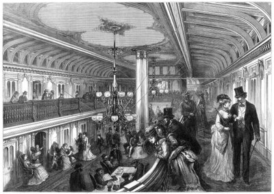 Saloon parníku, 1875 od Henry Linton