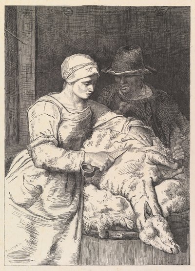 Střih ovcí, 19. století. od Henry Linton