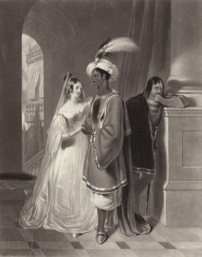 Othello a Desdemona od Henry Liverseege