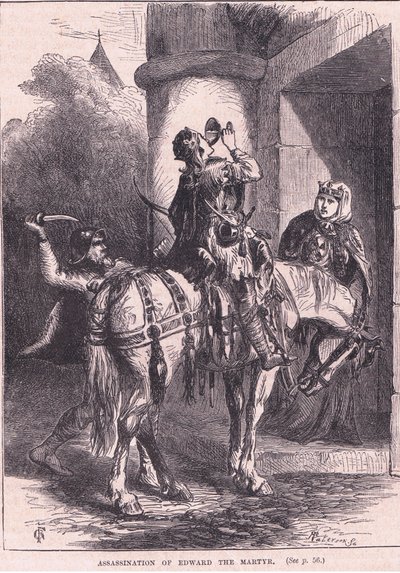 Atentát na Edwarda mučedníka AD 979 od Henry Marriott Paget