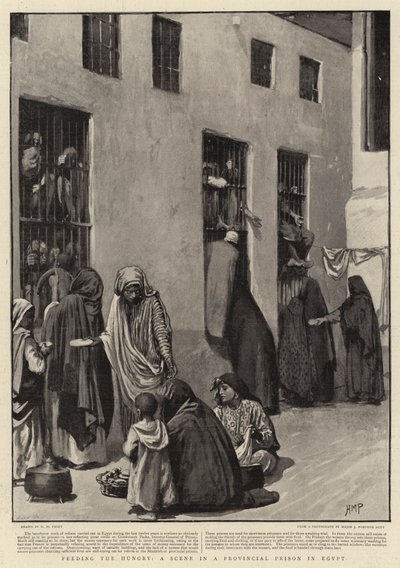 Krmení hladových, scéna v provinční věznici v Egyptě od Henry Marriott Paget