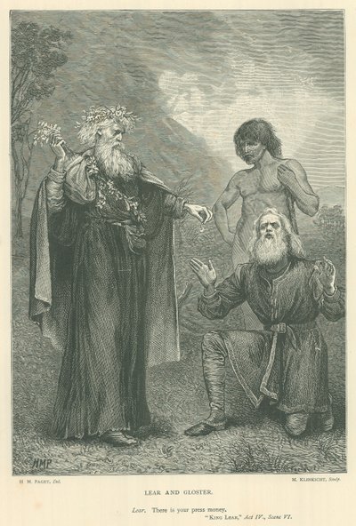 Ilustrace pro krále Leara od Henry Marriott Paget