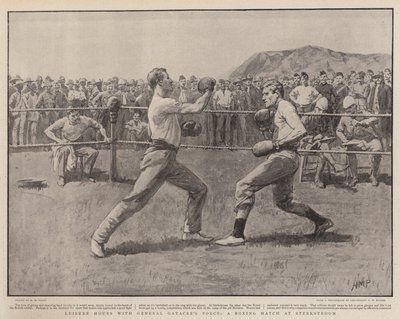 Hodiny volného času s jednotkou generála Gatacrea, boxerský zápas ve Sterkstroomu od Henry Marriott Paget