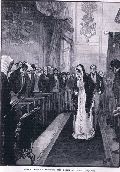 Královna Karolína vstupuje do Sněmovny lordů od Henry Marriott Paget