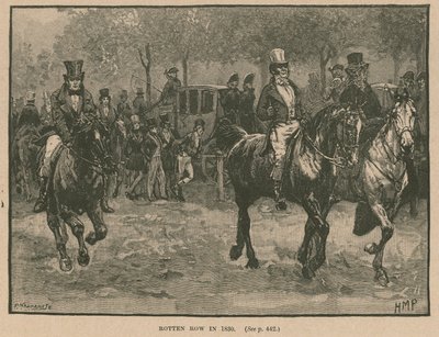 Rotten Row, Hyde Park, Londýn, 1830 od Henry Marriott Paget
