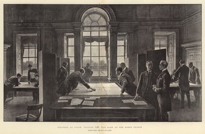 Strategie na papíře, hraní válečné hry u Horse Guards od Henry Marriott Paget