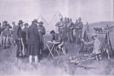 Přísaha neutrality, ilustrace z After Pretoria: The Guerilla War, 1902 od Henry Marriott Paget
