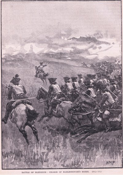 Bitva o Blenheim: Útok Marlboroughovým koněm od Henry Marriott Paget