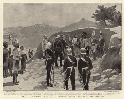 Britská mise do Habeše, recepce u Harraru od Rase Makonnena od Henry Marriott Paget