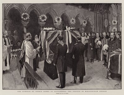Pohřeb prince Jindřicha z Battenbergu, bohoslužba v kostele Whippingham od Henry Marriott Paget