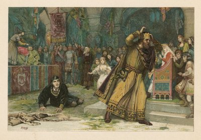 Hrací scéna z Hamleta (chromolitho) od Henry Marriott Paget