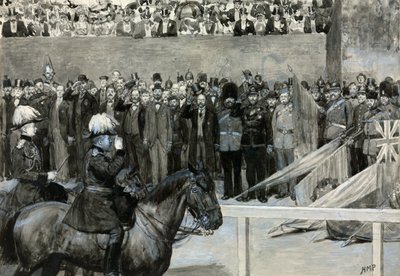 Princ z Walesu na Dobrovolnické přehlídce, Horse Guards Parade od Henry Marriott Paget