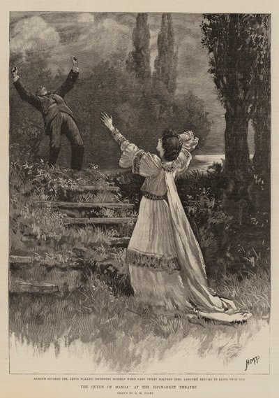Královna Manoa v divadle Haymarket od Henry Marriott Paget