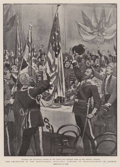 Recepce ctihodné dělostřelecké společnosti Massachusetts v Londýně od Henry Marriott Paget