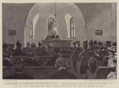 Do Svaté země s císařem, nedělní ráno v templářském kostele v Haifě od Henry Marriott Paget