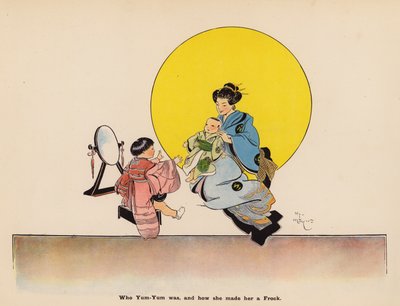 Ilustrace k filmu Dobrodružství japonské panenky (barevná litografie) od Henry Mayer