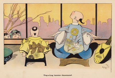 Ilustrace k filmu Dobrodružství japonské panenky (barevná litografie) od Henry Mayer