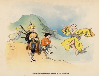 Ilustrace k filmu Dobrodružství japonské panenky (barevná litografie) od Henry Mayer