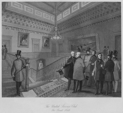 United Service Club. Velká síň, c1841 od Henry Melville