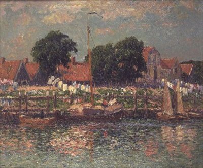 Na břehu řeky v Holandsku od Henry Moret