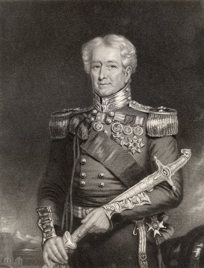 Sir Robert Henry Sale, vyrytý F. Hollem, z 