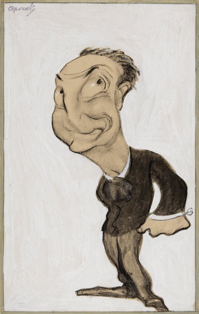 Little Tich (pastelka, pero, štětec, inkoust a kvaš na papíře) od Henry Ospovat