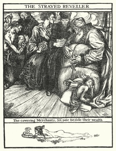 Báseň Matthew Arnold: The Strayed Reveler (rytina) od Henry Ospovat