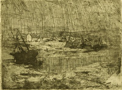 Převrácené rybářské lodě, Bretaň od Henry Ossawa Tanner