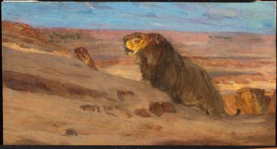 Lvi v poušti od Henry Ossawa Tanner