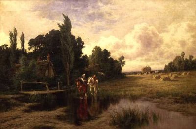 Přes potok (olej na plátně) od Henry Parker