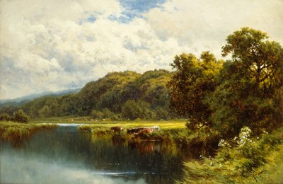 Temže v Pangbourne (olej na plátně) od Henry Parker