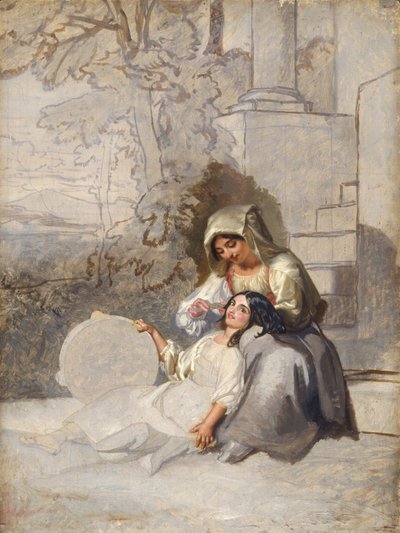 Italští rolníci (olej na plátně) od Henry Penry Williams