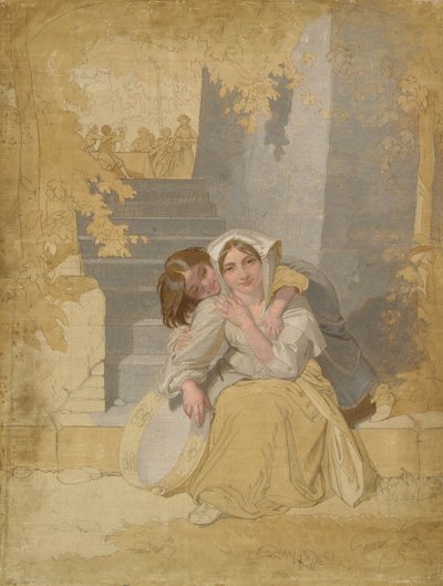 Tamburína (olej na plátně) od Henry Penry Williams
