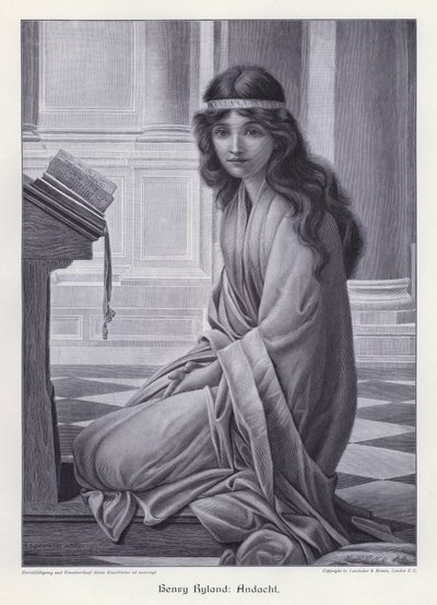 Modlitba (rytina) od Henry Ryland