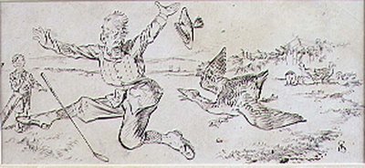 The Attacked Golfer, ilustrace z časopisu 