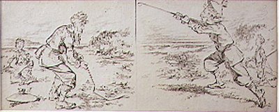 The Golfer Disturbed by a Windy Blast, ilustrace z časopisu 