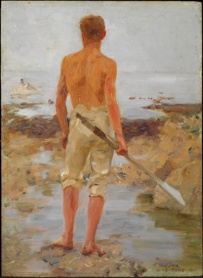 Chlapec s veslem od Henry Scott Tuke