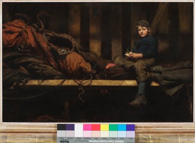 Čas večeře – Ambrose Rouffignac v Sail Loft, 1883 od Henry Scott Tuke