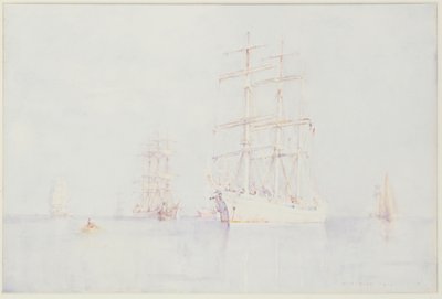 Moored Clippers, 1914 od Henry Scott Tuke