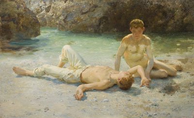 Polední horko od Henry Scott Tuke