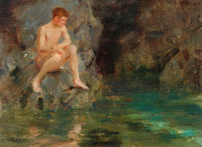 Portrét Davida Bonea - Cornwall, 1913 od Henry Scott Tuke