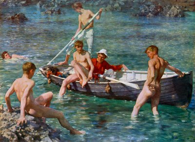 Rubín, zlato a malachit, 1902, 1912. od Henry Scott Tuke