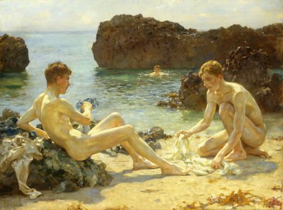 The Sun Lathers, 1927 od Henry Scott Tuke