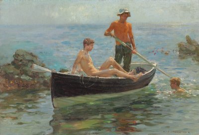 Oranžový dres, 1913 od Henry Scott Tuke