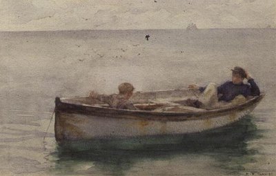Dva chlapci ve veslici od Henry Scott Tuke
