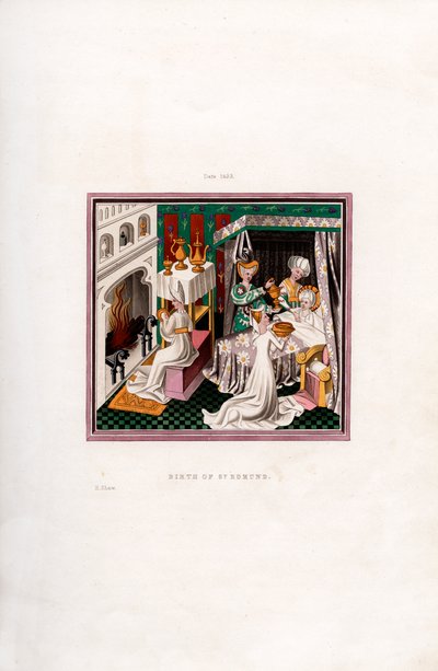 Narození svatého Edmunda, 1433, 1843. od Henry Shaw
